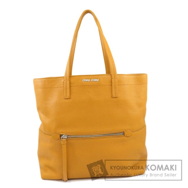 MIUMIU ミュウミュウ ロゴモチーフ トートバッグ カーフ レディース 