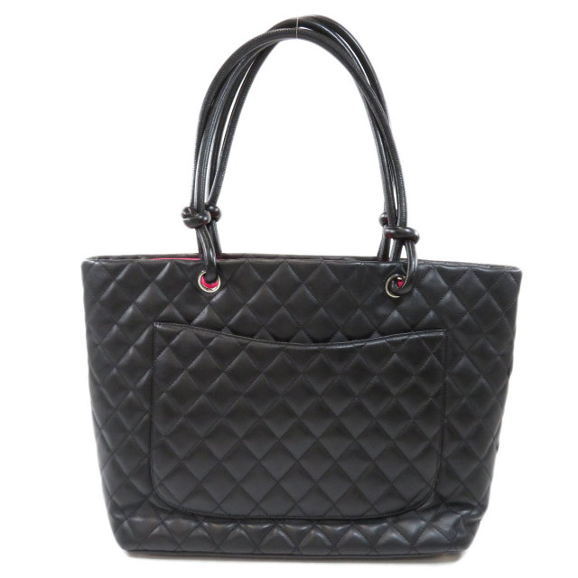 CHANEL シャネル カンボンライン シルバー金具 トートバッグ カーフ 
