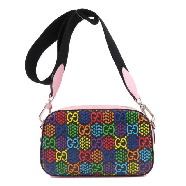GUCCI グッチ 574886 GGサイケデリック ショルダーバッグ レザー 