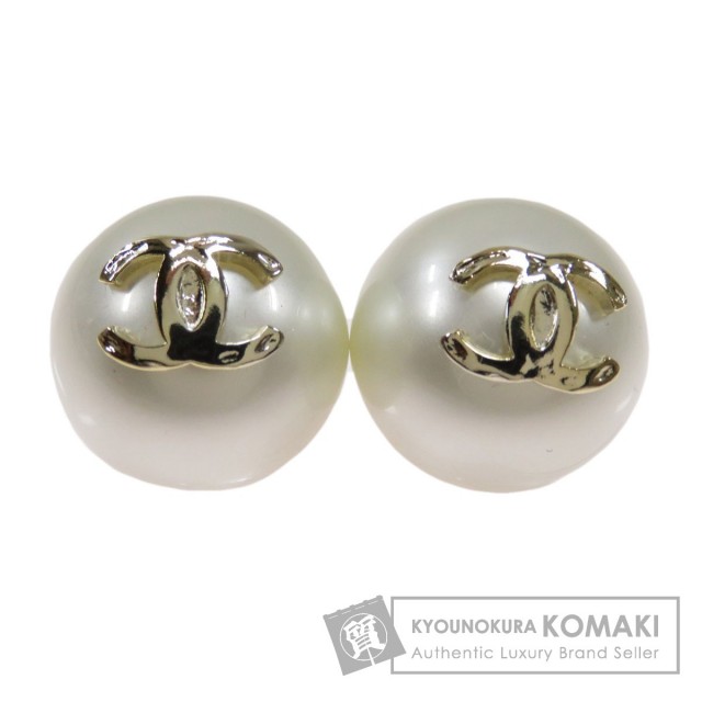 CHANEL シャネル フェイクパール ココマーク ピアス 金属製 レディース  