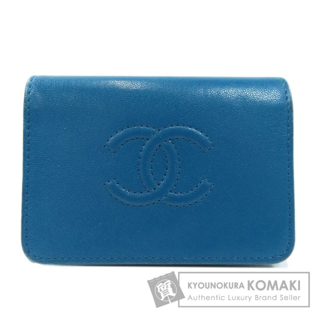 CHANEL シャネル ココマーク シルバー金具 二つ折り財布（小銭入れあり 