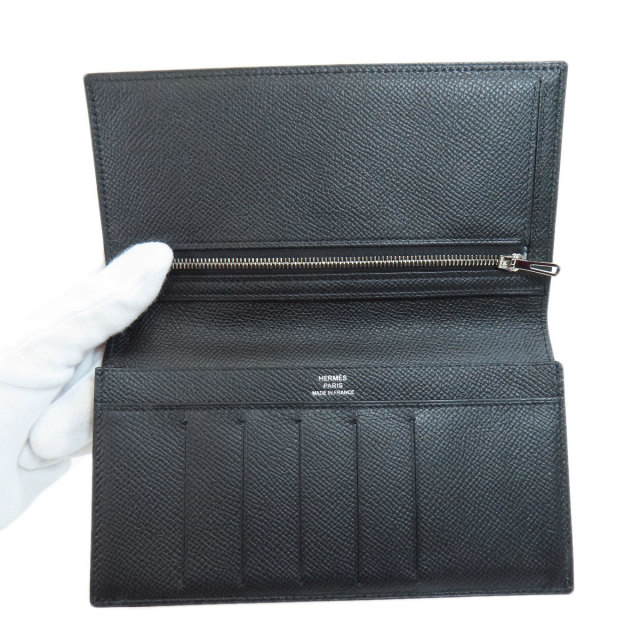 HERMES エルメス シチズンツイルロング 黒 ブラック シルバー金具 長 