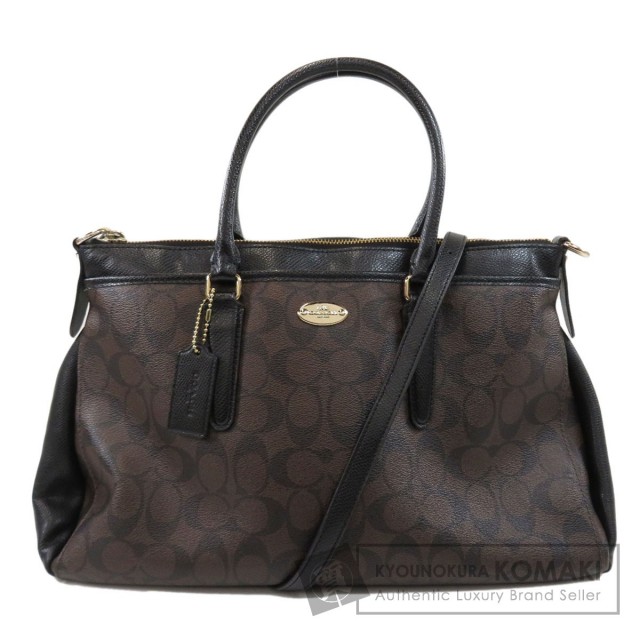 COACH コーチ F34617 シグネチャー 2WAY ハンドバッグ PVC レディース