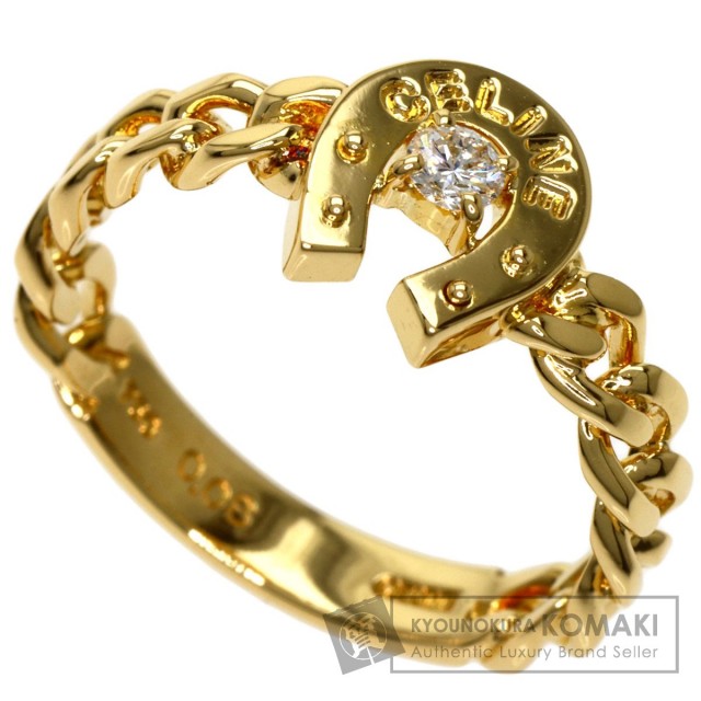 セリーヌ K18 ふれあい 9.9g CELINEサークルリング 