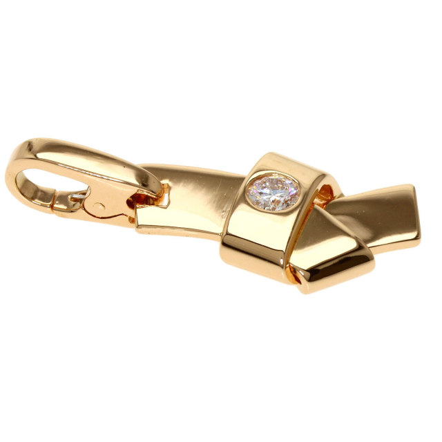 CARTIER カルティエ ノット ダイヤモンド チャーム K18ピンクゴールド 