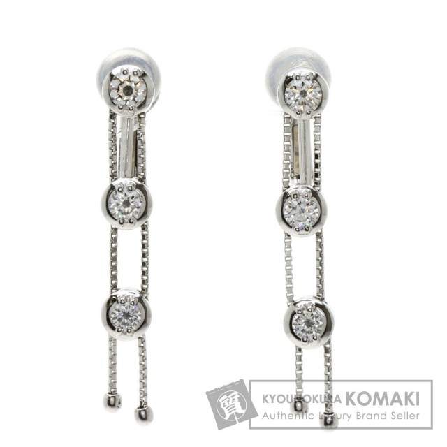 TASAKI タサキ トリロジー ダイヤモンド イヤリング K18ホワイト  
