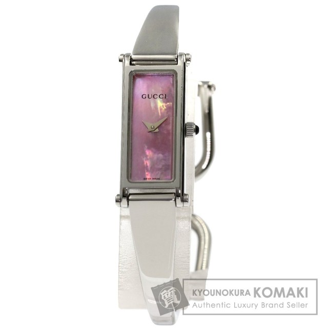 GUCCI グッチ 1500L スクエアフェイス シェル 腕時計 ステンレス  