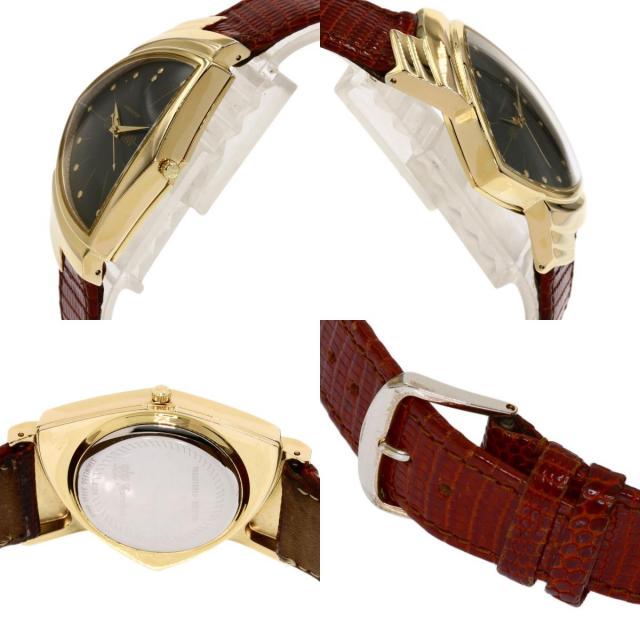 HAMILTON ハミルトン 6108 ベンチュラ 腕時計 GP/革 メンズ ブランド京