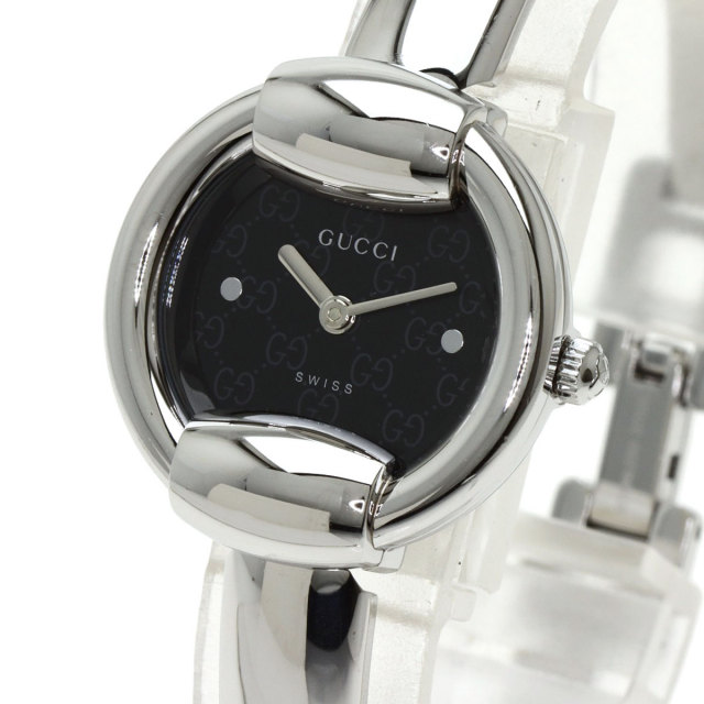 GUCCI グッチ 1400L バングル スクエアフェイス GG 腕時計 ステンレス 