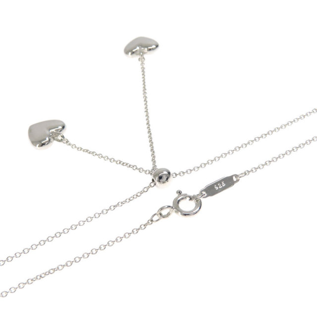 TIFFANY&Co. ティファニー ダブルドロップ ハート ネックレス シルバー 