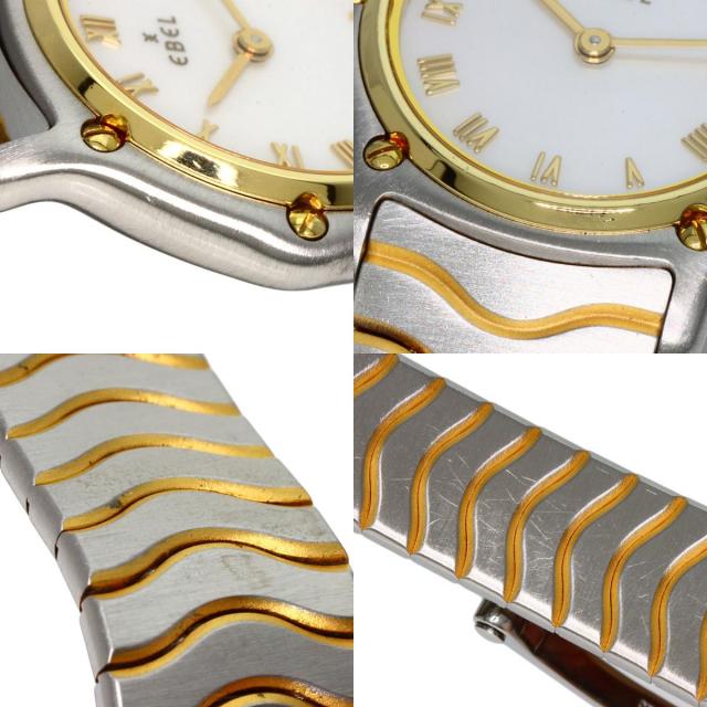 エベル EBEL E9251642 スポーツウェーブ クロノグラフ デイト 黒文字盤  