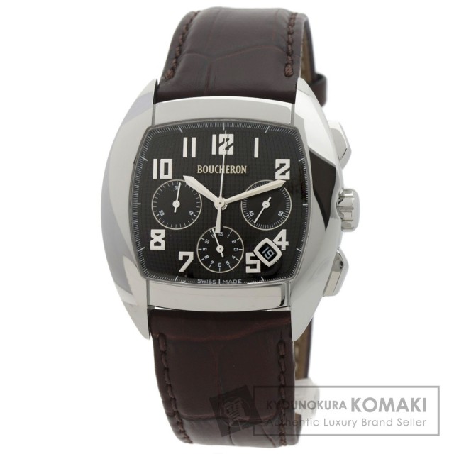 Boucheron ブシュロン WA006202 MEC クロノグラフ 腕時計 ステンレス 