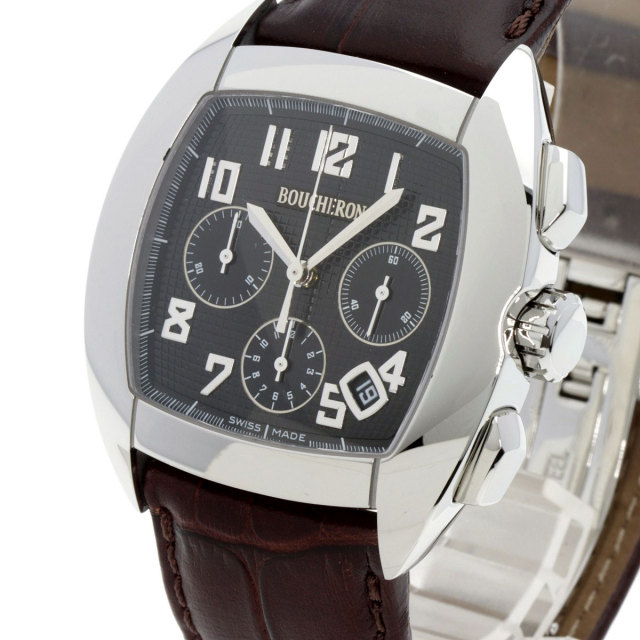 Boucheron ブシュロン WA006202 MEC クロノグラフ 腕時計 ステンレス 