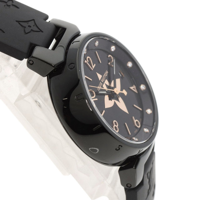 LOUIS VUITTON ルイヴィトン QA047 タンブール オールブラックPM 12P 