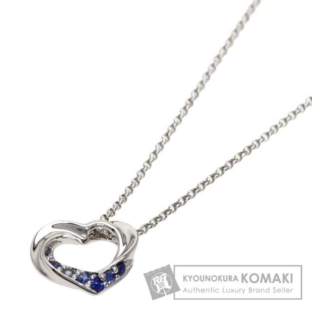 STAR JEWELRY スタージュエリー ハートモチーフ サファイア ネックレス 