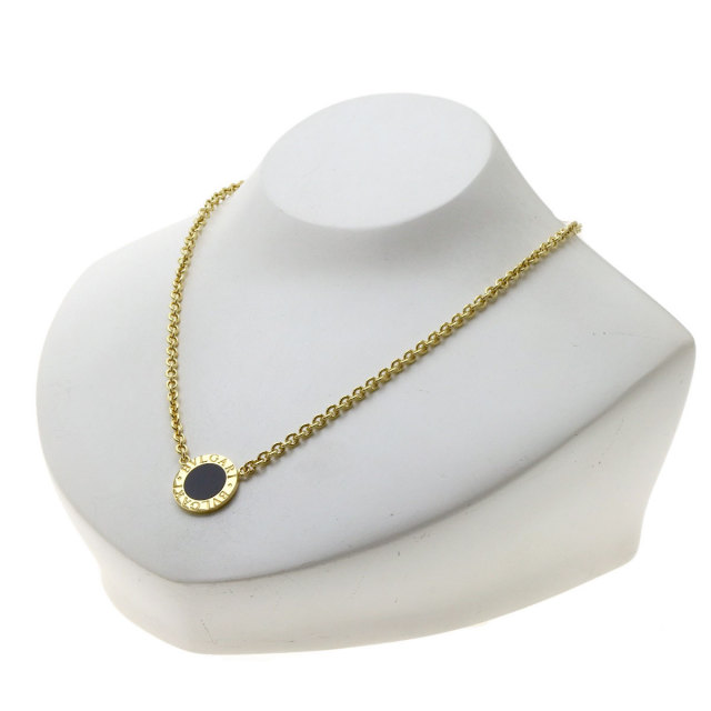 BVLGARI ブルガリ ブルガリブルガリ オニキス ネックレス K18イエロー 