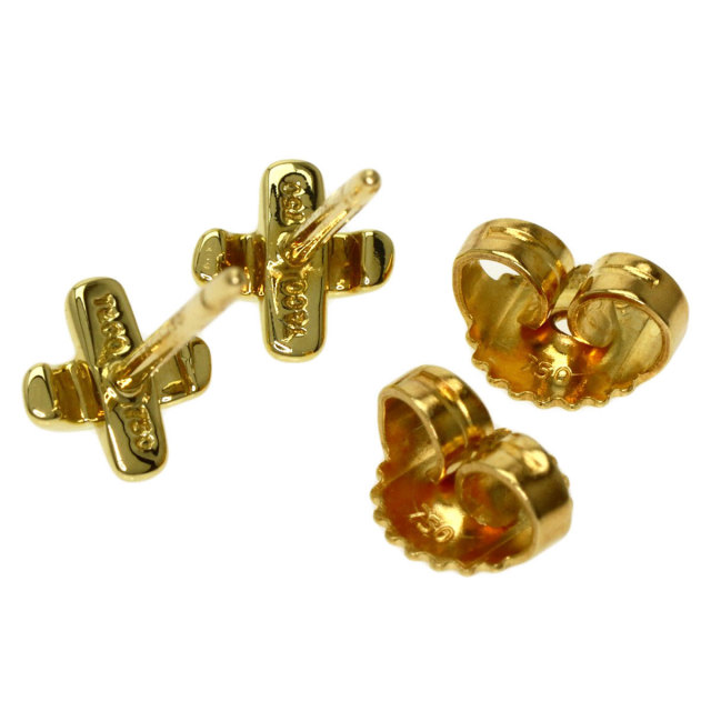 TIFFANY&Co. ティファニー クロスステッチ ピアス K18イエロー