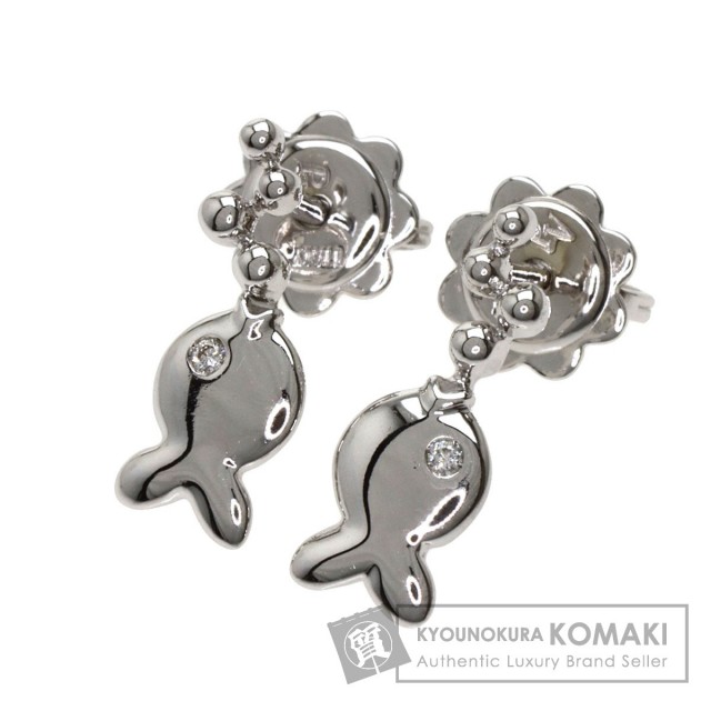 Ponte Vecchio ポンテヴェキオ 魚モチーフ ダイヤモンド ピアス  