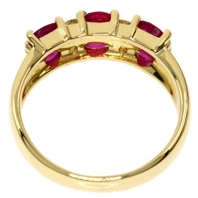 1.43ct ルビー ダイヤモンド リング・指輪 K18イエローゴールド 4.9g 