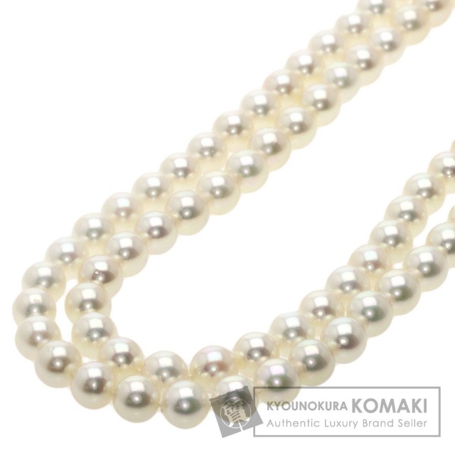 TASAKI タサキ 2連 ロングパール 真珠 ネックレス シルバー レディース 