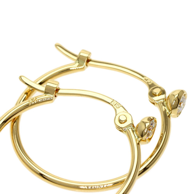 STAR JEWELRY スタージュエリー ダイヤモンド フープ ピアス K18  