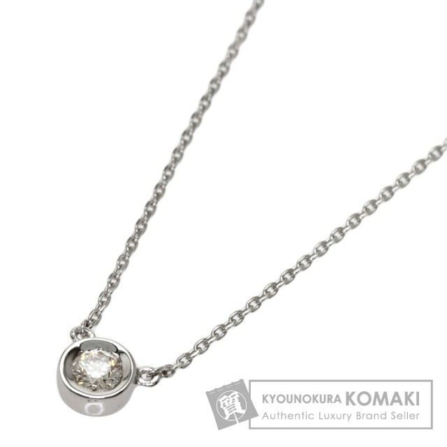 4℃ ヨンドシー 1P ダイヤモンド ネックレス K18ホワイトゴールド 