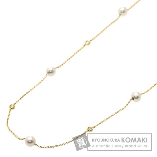 TASAKI タサキ ステーションパール 真珠 ダイヤモンド ネックレス K18  