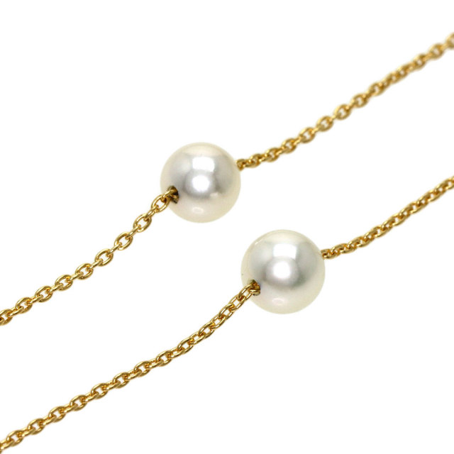 TASAKI タサキ ステーションパール 真珠 ダイヤモンド ネックレス K18 