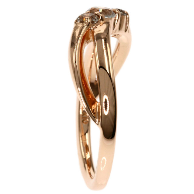 4℃ ヨンドシー K10 PG 色石 リング 指輪 10号 レディース