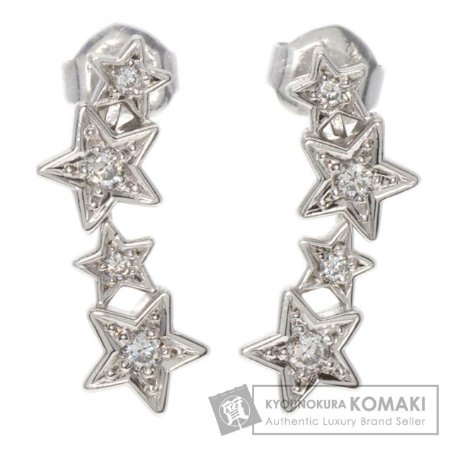 STAR JEWELRY スタージュエリー ダイヤモンド スター ピアス K18  
