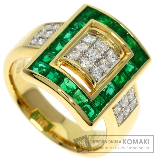 VALENTINO ヴァレンティノ エメラルド ダイヤモンド リング・指輪 K18  