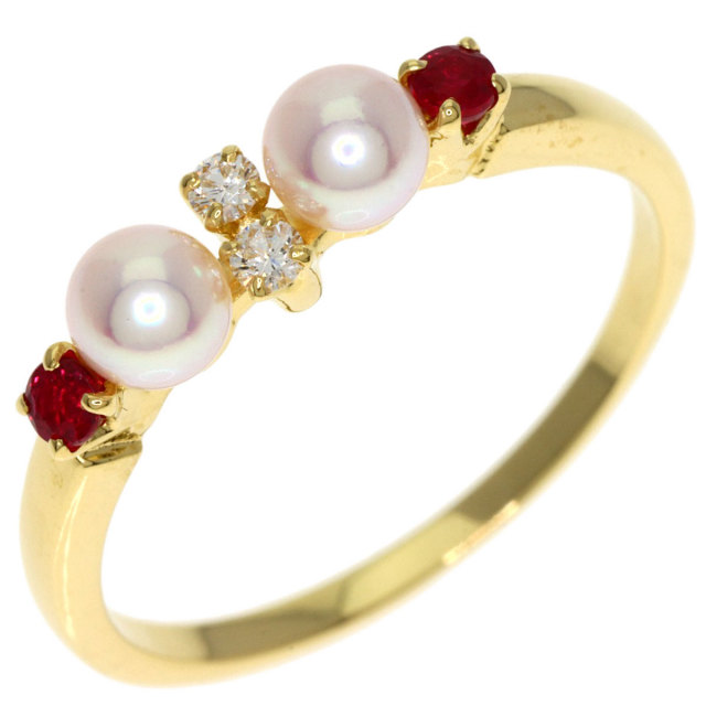 MIKIMOTO ミキモト ベビーパール 真珠 ダイヤモンド ルビー リング 
