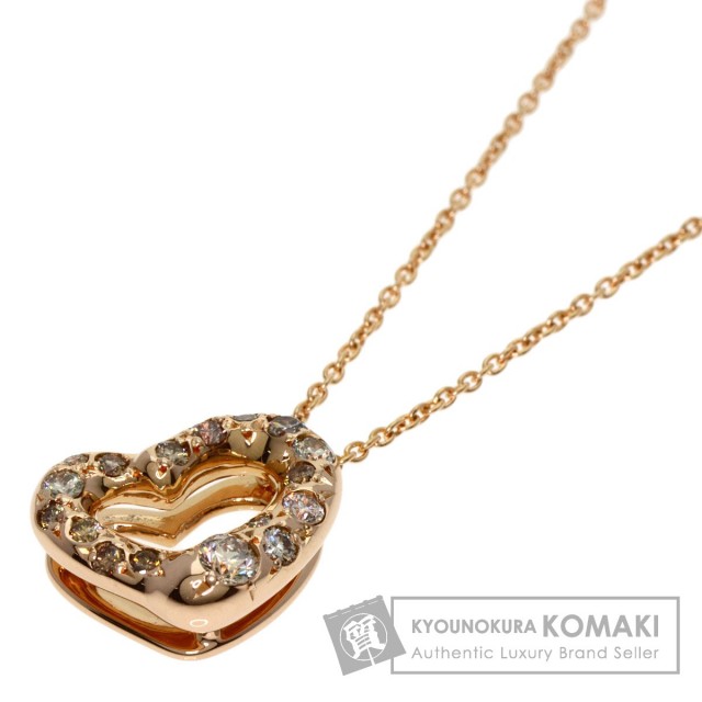 Kashikey カシケイ ハート ブラウン ダイヤモンド ネックレス K18  