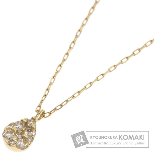4℃ ヨンドシー ダイヤモンド ネックレス K18イエローゴールド レディース 