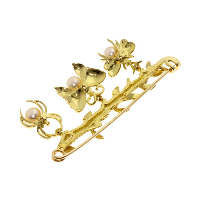 MIKIMOTO ミキモト 蜘蛛 蝶 蜂 アコヤパール 真珠 ダイヤモンド 