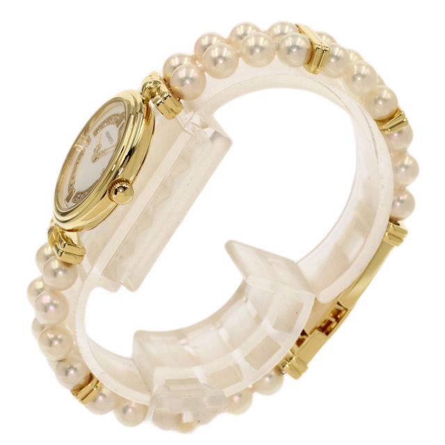 MIKIMOTO ミキモト パールウォッチ 真珠 ダイヤモンド 腕時計 K18  