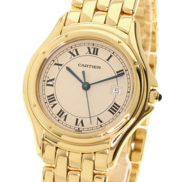 【カルティエ】 Cartier パンテール クーガー K18YGベゼル カルティエ】 Cartier パンテール クーガー K18YGベゼル