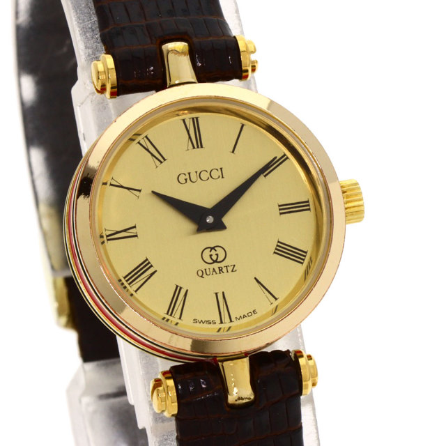 GUCCI グッチ シェリーライン 腕時計 GP/革 レディース 