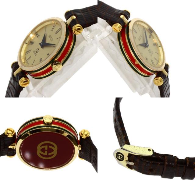 GUCCI グッチ シェリーライン 腕時計 GP/革 レディース 