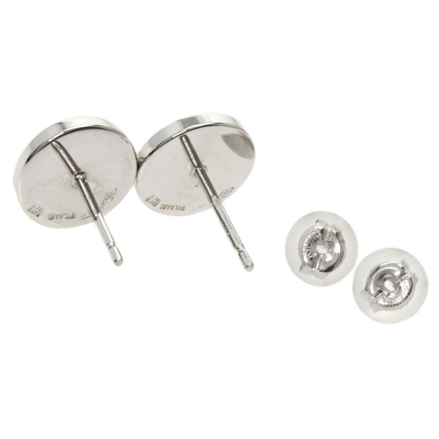 BVLGARI ブルガリ ブルガリブルガリ オニキス ピアス K18ホワイト  