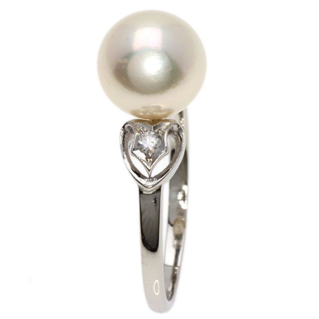 MIKIMOTO ミキモト アコヤパール 真珠 ダイヤモンド リング