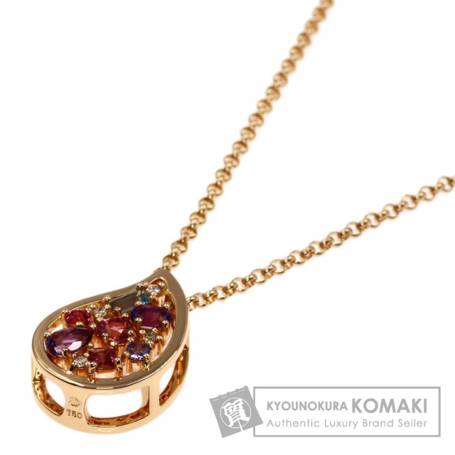 RUGIADA ルジアダ マルチストーン ダイヤモンド ネックレス K18ピンク  