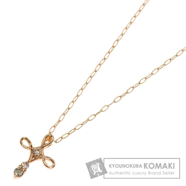 k10ゴールド クロスモチーフ ネックレス K10 クロスモチーフネックレス ゴールド 0.04ct ダイヤモンド クロス