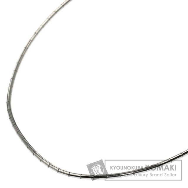 E70513) K18 750 鋭 K18WG オメガ ネックレス ホワイトゴール 