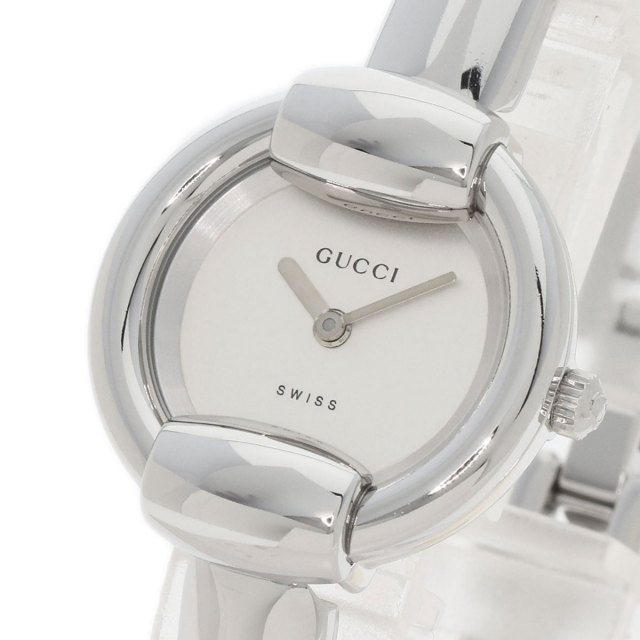 美品！GUCCI 1400L ステンレススチール 時計 楽天市場】[中古] グッチ 1400L バングルウォッチ クォーツ