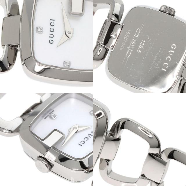 GUCCI グッチ YA125502 G 3P ダイヤモンド 腕時計 ステンレススチール  