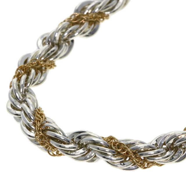 TIFFANY&Co. ティファニー ツイストロープ ブレスレット シルバー/14K 