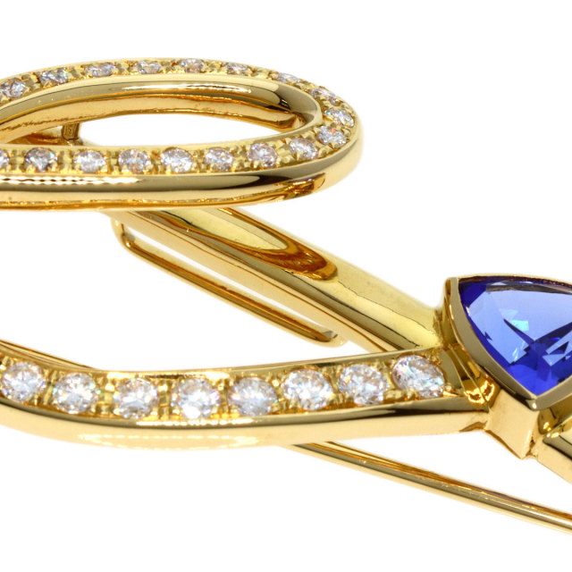 12-13】イエローサファイア おもろい ダイヤ ブローチ S3.62ct