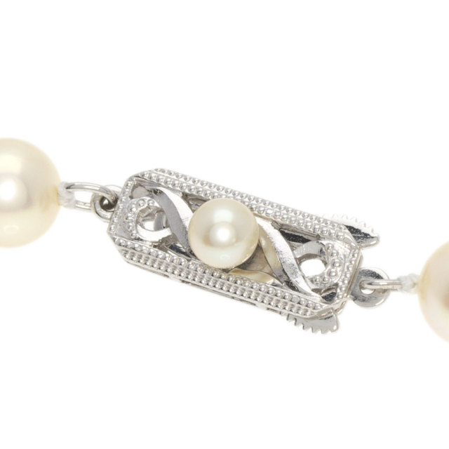 MIKIMOTO ミキモト アコヤパール 真珠 ロング ネックレス K14ホワイト 