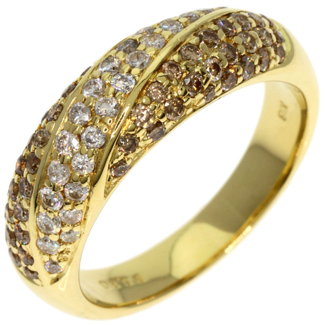 0.8ct ダイヤモンド リング・指輪 K18イエローゴールド 5.5g レディース